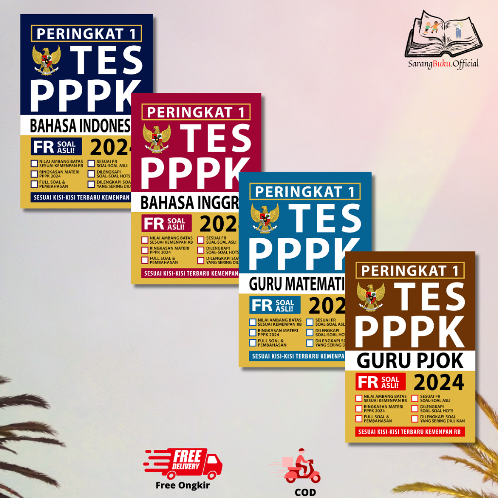 Buku Peringkat 1 PPPK GURU BAHASA INDONESIA, BAHASA INGGRIS, MATEMATIKA, & PJOK 2024