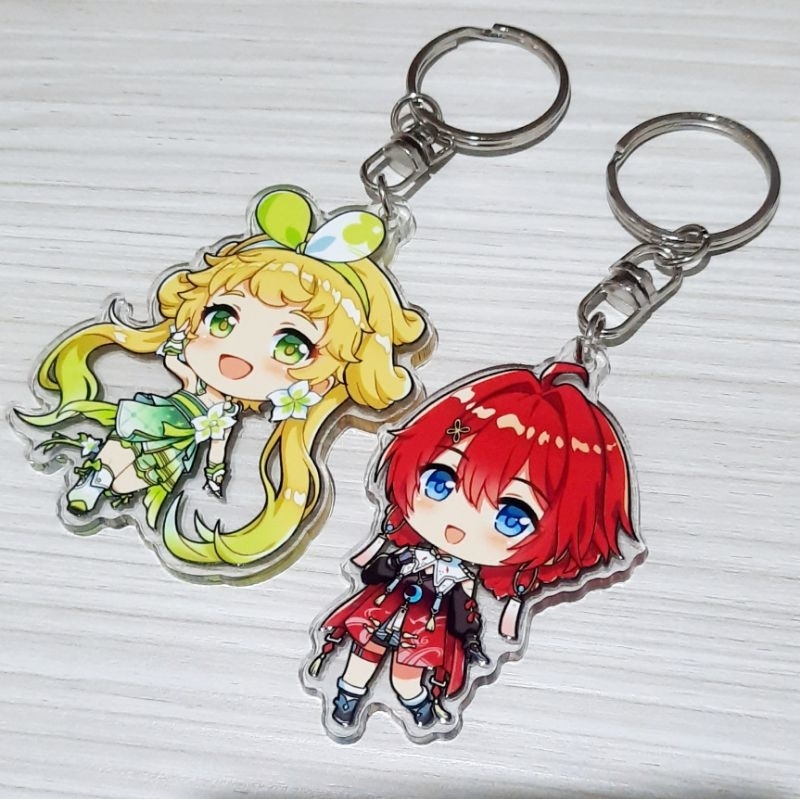 Wuthering Waves Keychain Verina Danjin Fanmerch Gantungan Kunci Anime