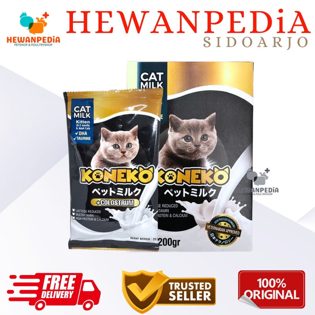 KONEKO SACHET 20 gr hewanpedia - Susu Kucing Dewasa dan Kitten Milk Replacer