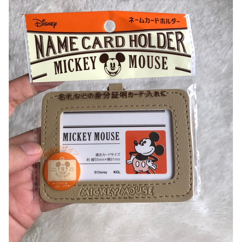 

mickey mouse id case name tag name card holder original Japan