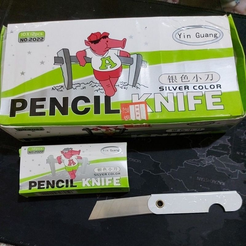 

pisau kertas / pisau lipat / cutter / pencil knife - 1slop isi 10ktk