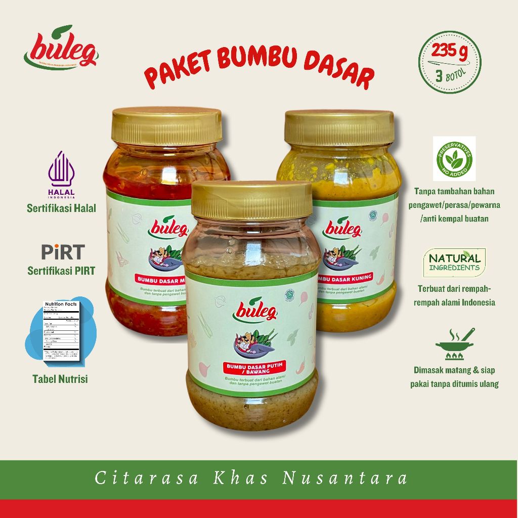 

Buleg Paket Bumbu Dasar : Merah I Putih I Kuning