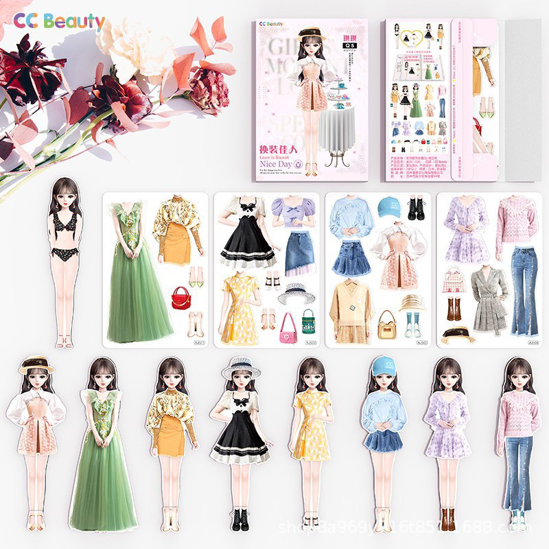 Mainan fashion anak bahan magnet / Bongkar pasang / mix and match ootd / Sticker fashion