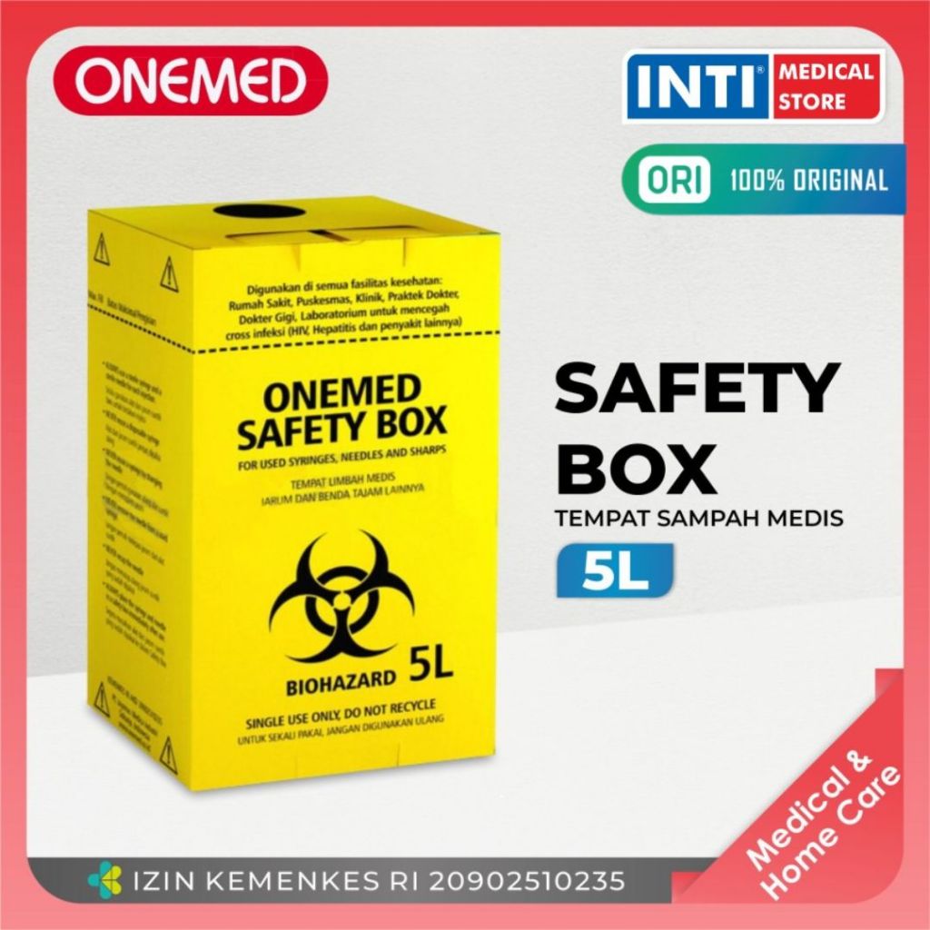 Onemed | Safety Box 5 Liter | Tempat Sampah Medis