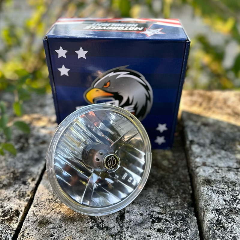 REFLEKTOR HD HARLEY DAVIDSON 5,75 INCH LAMPU DEPAN HD IRON EAGLE IMPORT KACA ASLI PNP BATOK CD VAN V