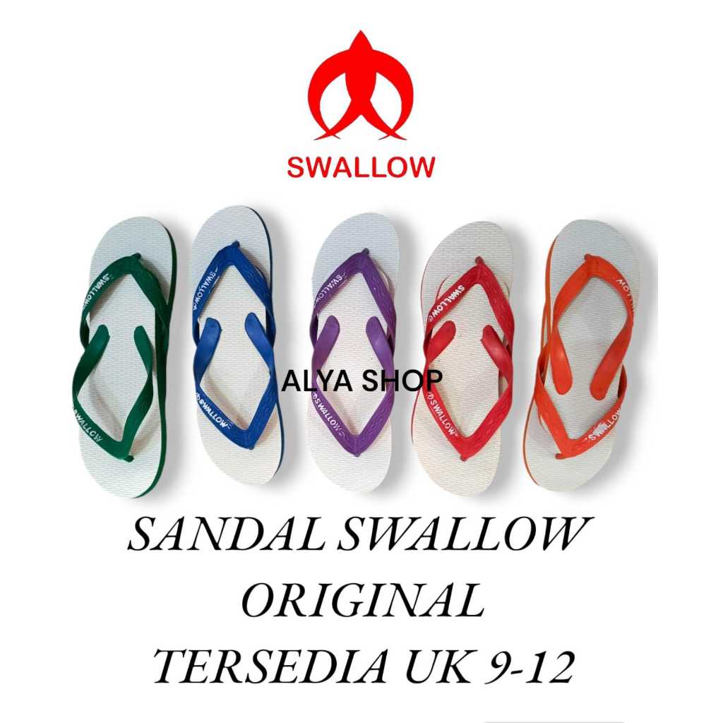 SANDAL JEPIT SWALLOW ORIGINAL PUTIH WARNA | SANDAL WUDHU | RANDOM