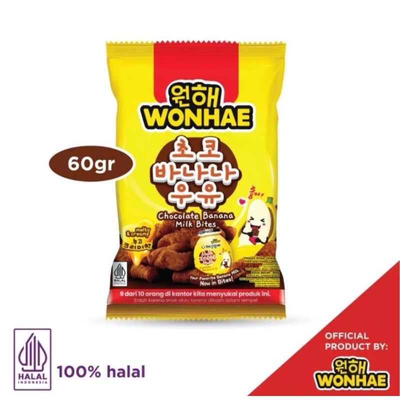 

Wonhae choco banana milk bites 60 gr