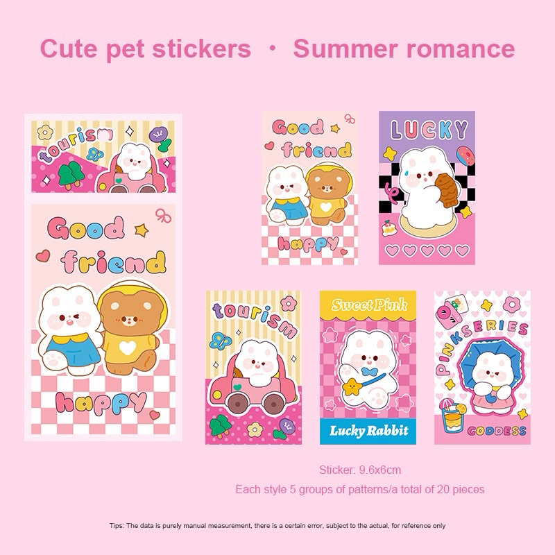 

20 pcs Sticker Cute ukuran Besar