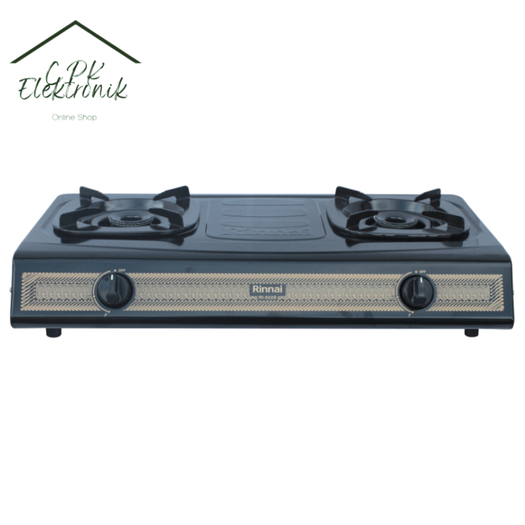 Kompor Gas Rinnai 2 Tungku RI 522S Batik Stainless Steel