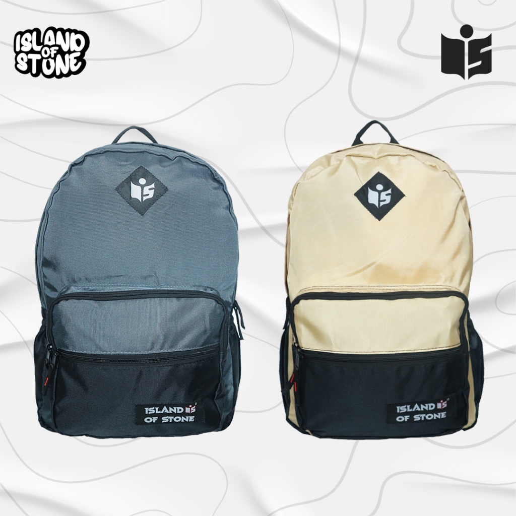 Tas Ransel Backpack Basic Nylon 2 Warna - Island Of Stone