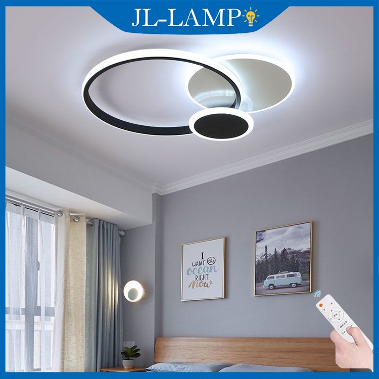 Remote Control Peredupan Lampu Plafon LED Modern Lampu Plafon Ruang Tamu Sederhana Lampu Hias Ruanga