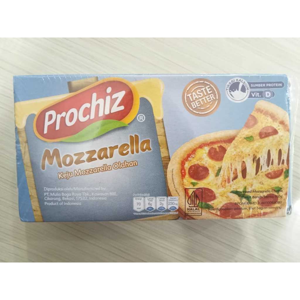 

KEJU MOZZARELLA PROCHIZ MOZARELA CHEESE OLAHAN KEMASAN 160 GRAM 160GR