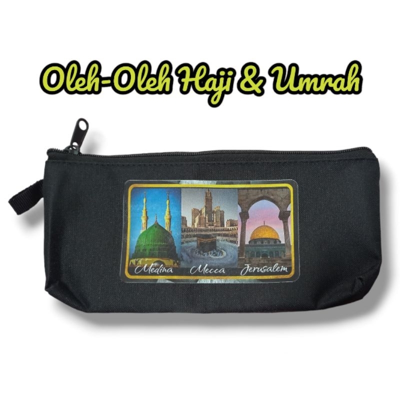 

OLEH-OLEH KHAS HAJI & UMROH UMRAH SELAIN KURMA & ZAM ZAM | TEMPAT PENSIL | DOMPET UANG BAHAN PREMIUM BERKUALITAS DENGAN RESLETING PLASTIK DAN GAMBAR SABLON KA'BAH MEKAH MADINAH PALESTINA | JAHITAN RAPIH | POUCH SERBAGUNA | MULTI GUNA | MURAH TIDAK CUSTOM