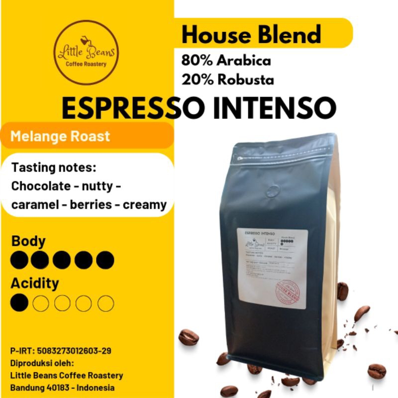 

Kopi House Blend Espresso Intenso 80:20 1kg/500gr/250gr Biji/Bubuk