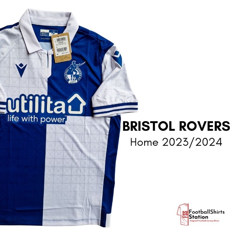 Jersey Bristol Rovers Home 2023/2024 140th Anniversary Size L Original Macron