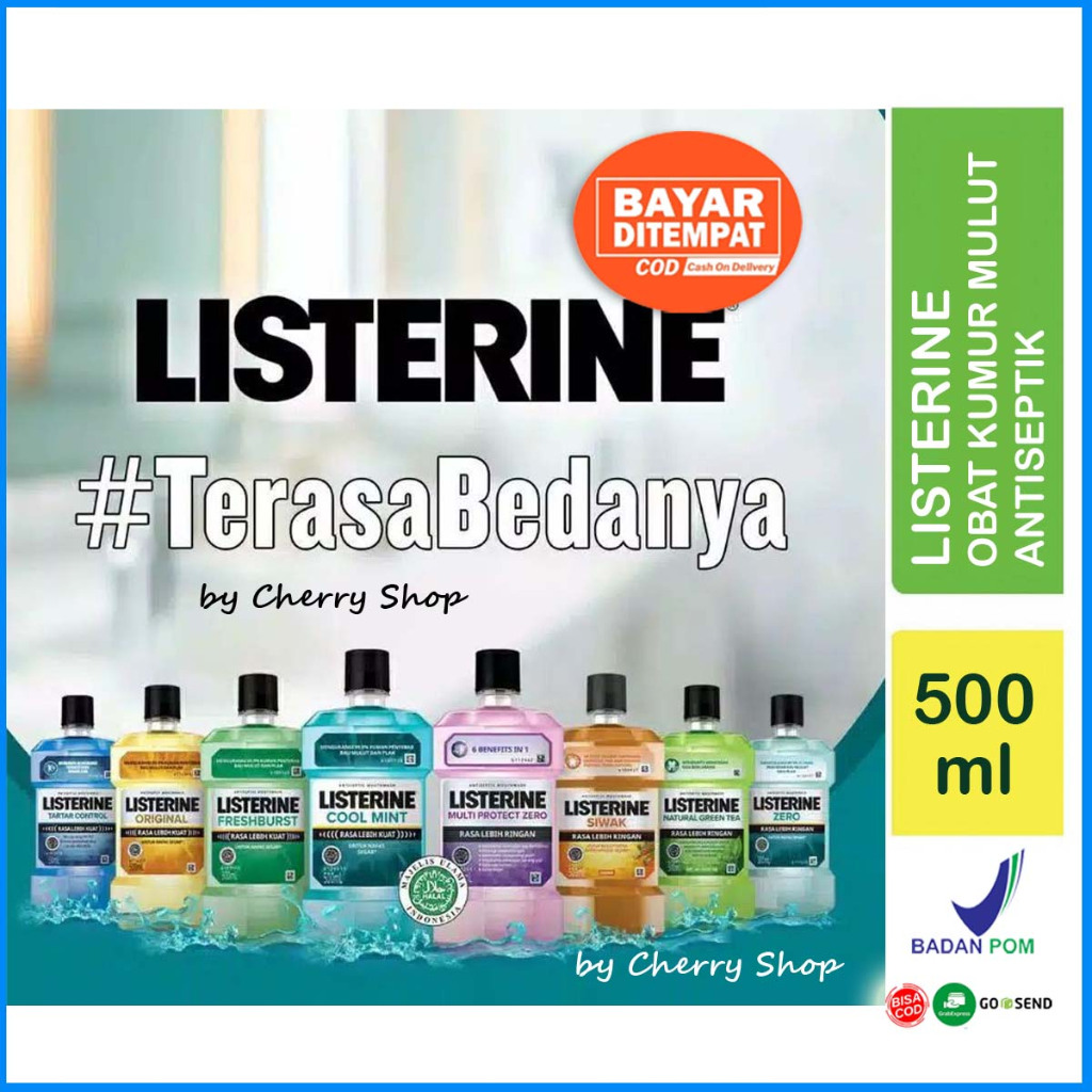 [OBAT KUMUR 500ML | BPOM] Listerine Obat kumur Antiseptic Mouthwash Obat Kumur Antiseptik 500ml