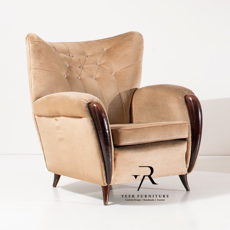 Kursi Sofa Tamu Jati Minimalis Singgle