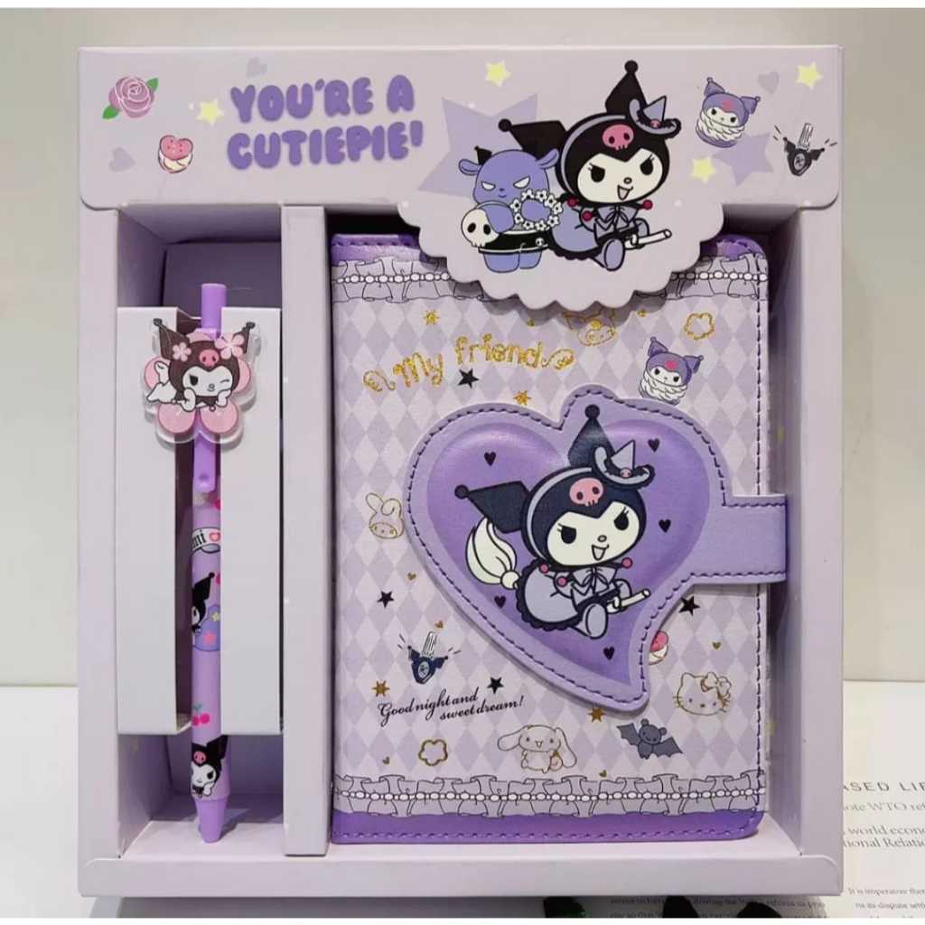 

Gift Set Diary Pen Sanrio Kuromi