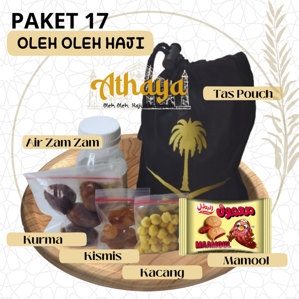 

Paket 17 Pouch Oleh-oleh haji dan umroh/Pasuhe+Mamool