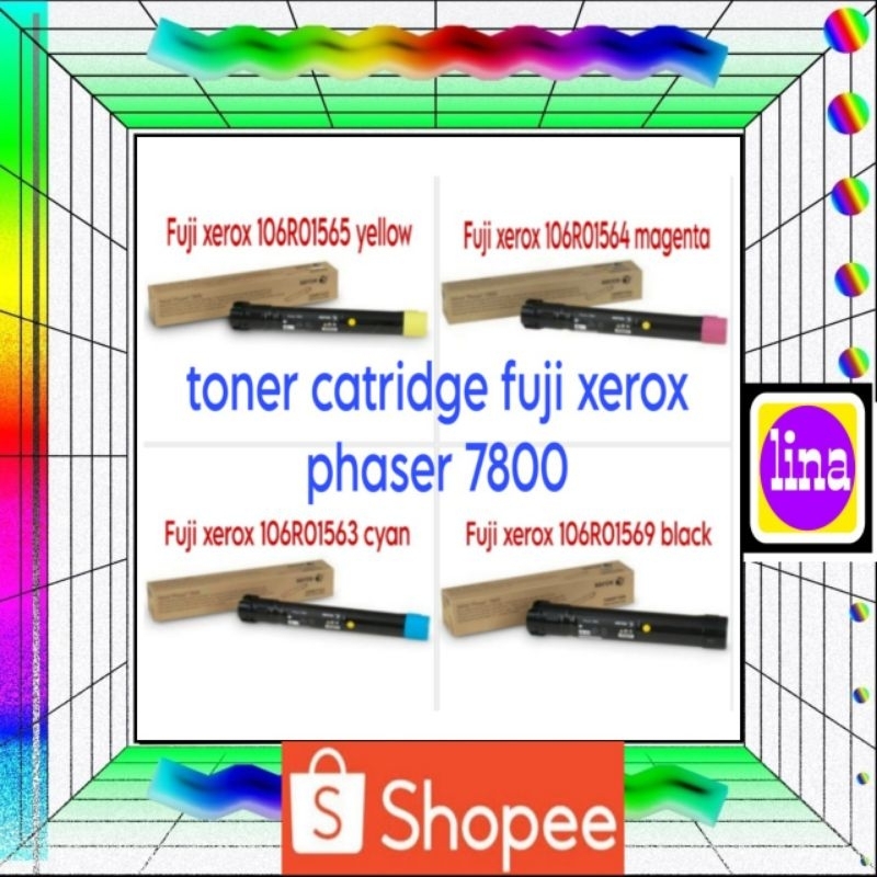 Paketan Toner catridge fuji xerox phaser 7800 COLOR (106R01569 106R01563 106R01564 106R01565) Origin