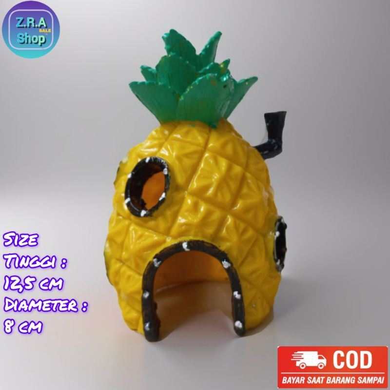 Hiasan Aquarium Rumah Spongebob miniatur ornamen aquascafe diorama figura dekorasi ikan hias