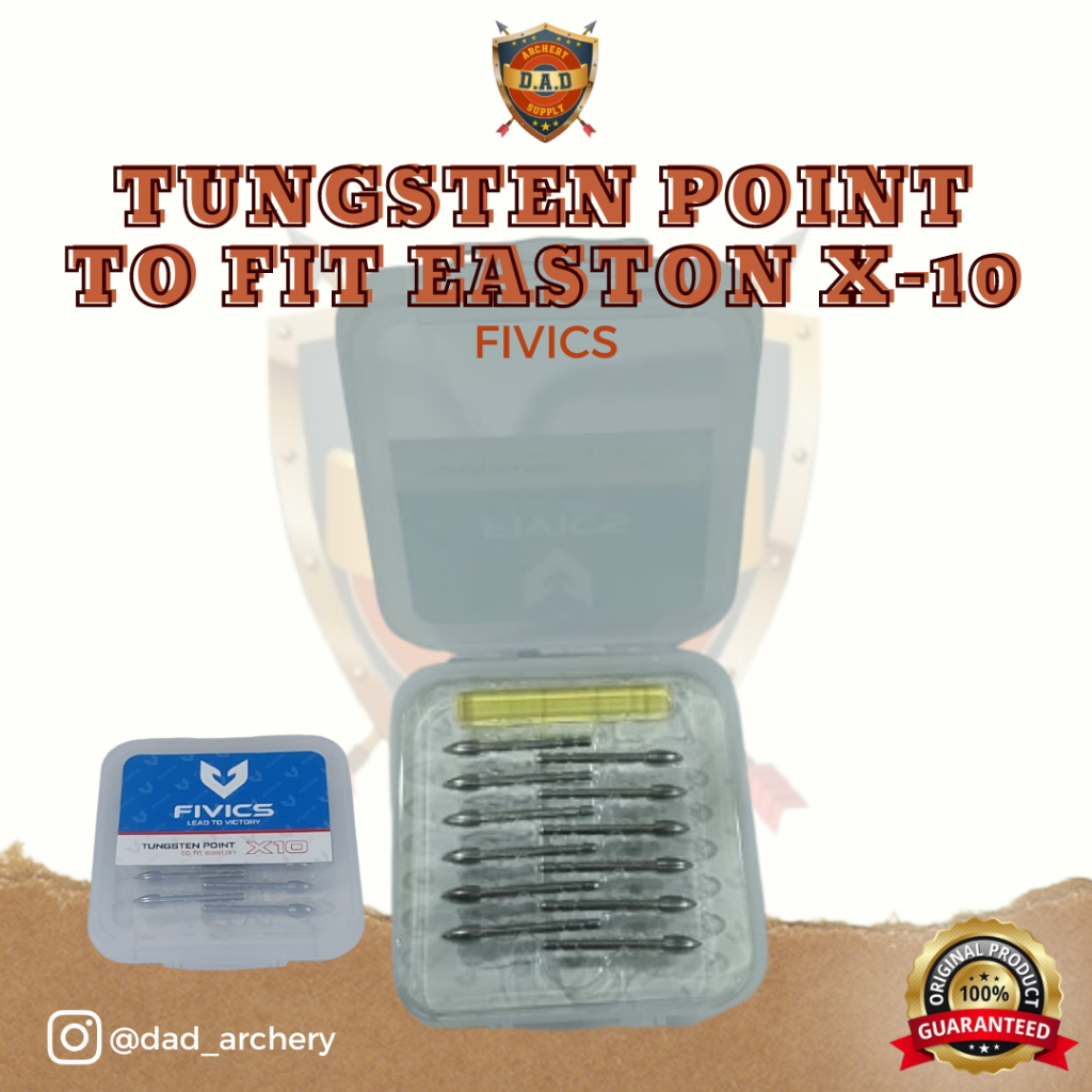FIVICS TUNGSTEN POINTS TO FIT EASTON X-10 / POINT ANAK PANAH FIVICS