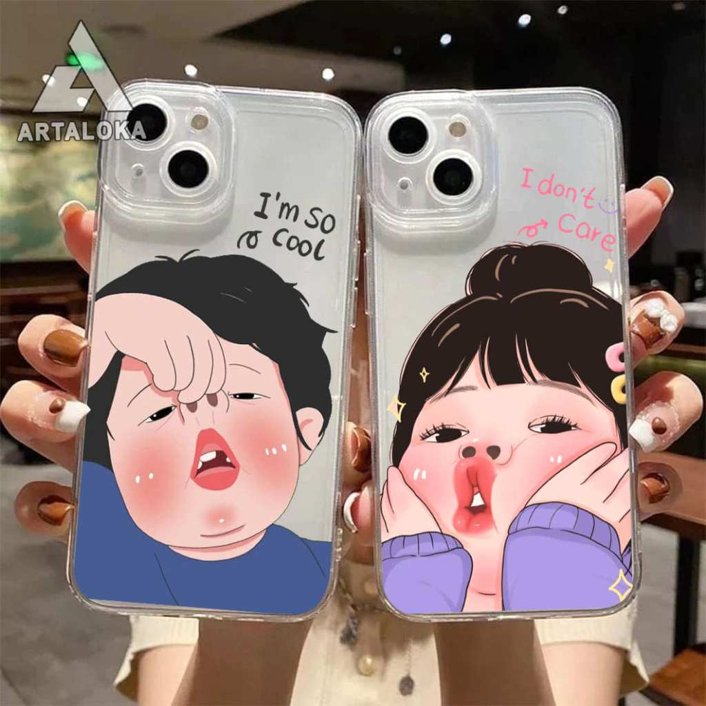 Case Clear Bening Motif Couple (Bisa Request Nama ) Untuk Semua Type- All Type