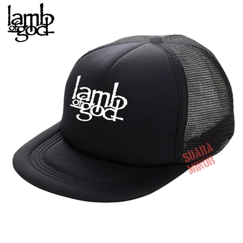 Topi Snapback Trucker LambOfGod - Topi Jaring Trucker - Topi Jaring Pria - Good Quality