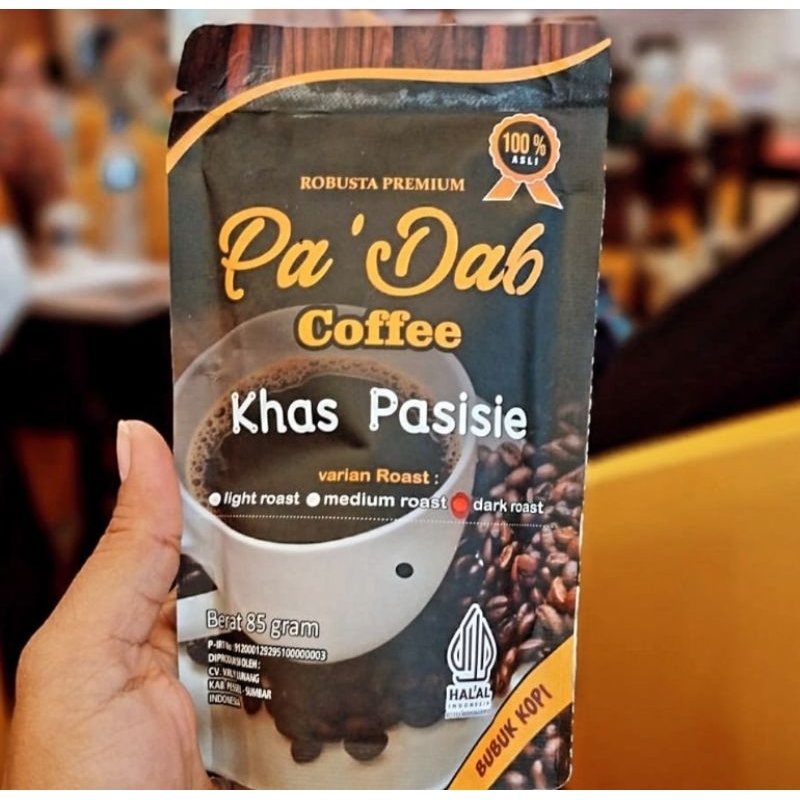 

Kopi Hitam Pak Dab 100% terbuat dari biji kopi Khas Pesisir Selatan kemasan 220gr