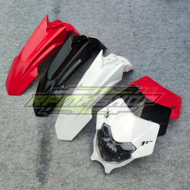 SPAKBOR DEPAN CRF 150L SET LAMPU DEPAN 12 LED CRF 150 L SLEBOR DEPAN CRF150L REFLEKTOR CRF