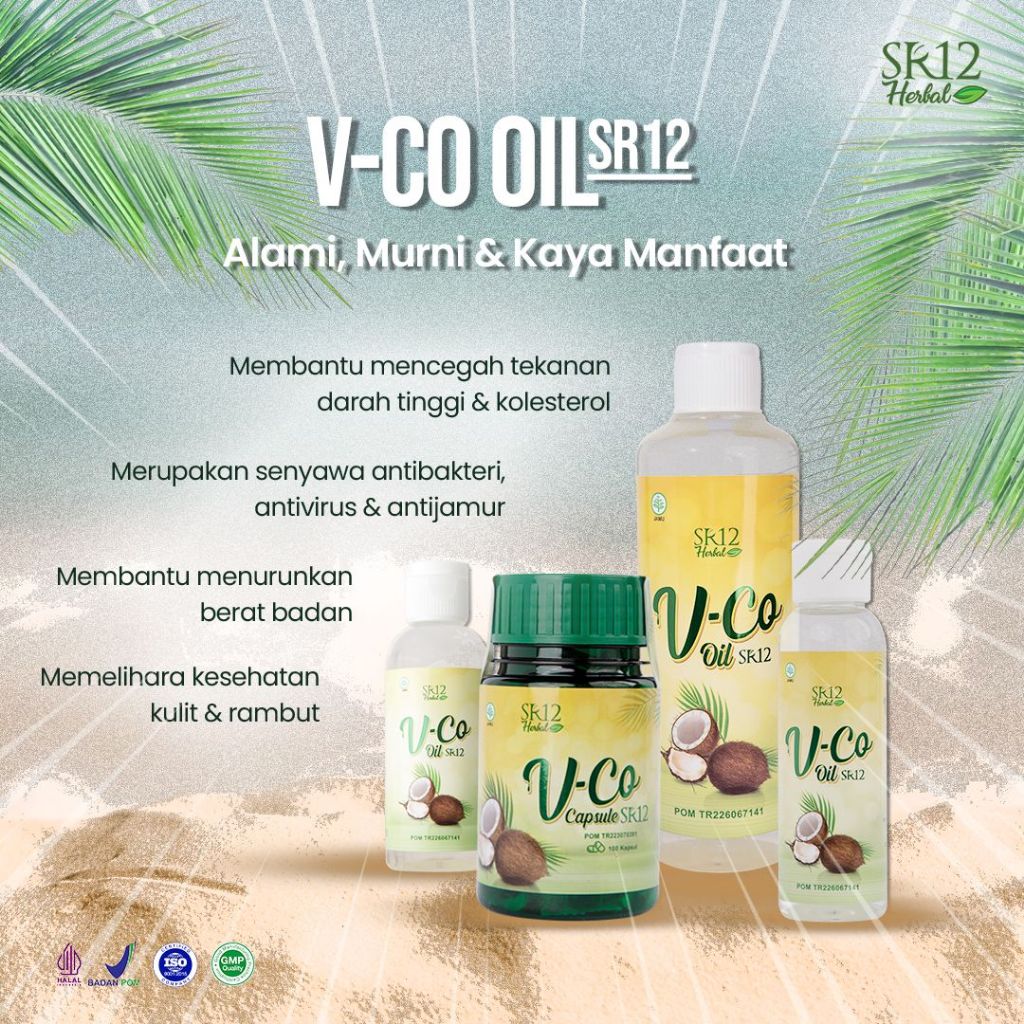 SR12 Minyak kelapa murni | VCO SR12 | VCO Virgin Coconut Oil SR12 Booster Suplemen Kesehatan |  MINY
