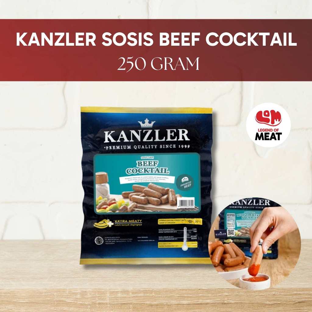 

Sosis Kanzler Beef Cocktail 250 Gram isi 18-20 Pcs