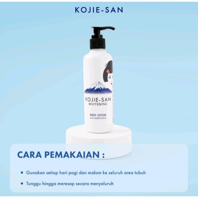 kojie san body lotion goat's milk original bpom halal