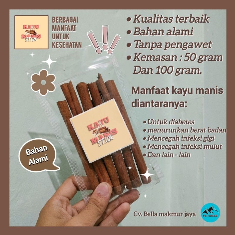 

Kayu manis/kayu manis stick/kayu manis batang/cinnamon stick/bumbu rempah dapur terbaik/ukuran 50gram - 100gram