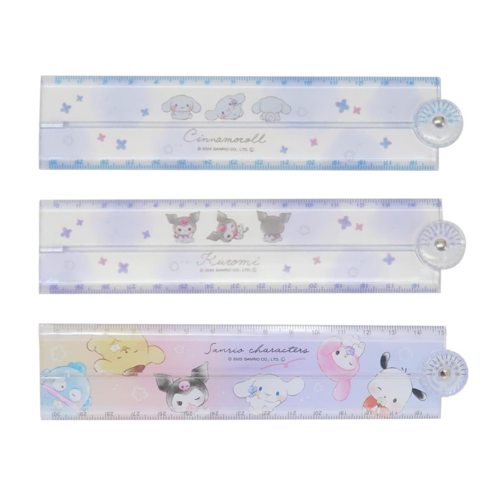

Ruler Foldable 30cm Sanrio Chibi Kuromi Cinnamoroll My Melody Pochacco Hangyodon Pompompurin Penggaris Lipat Busur Limited Edition