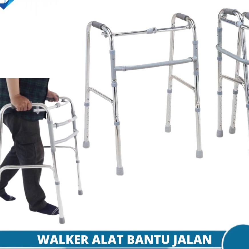 Tawaran COD  Walker Tanpa Roda Lipat Sella  Tongkat Bantu Jalan  Walker Standard Onemed Onehealth Se
