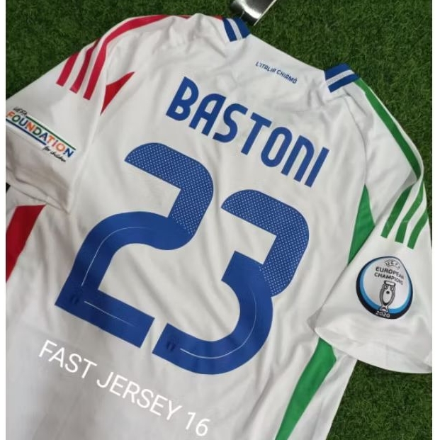 Jersey ITALIA ITALI Away EURO 2024 + NAMESET FULL PATCH Grade Ori
