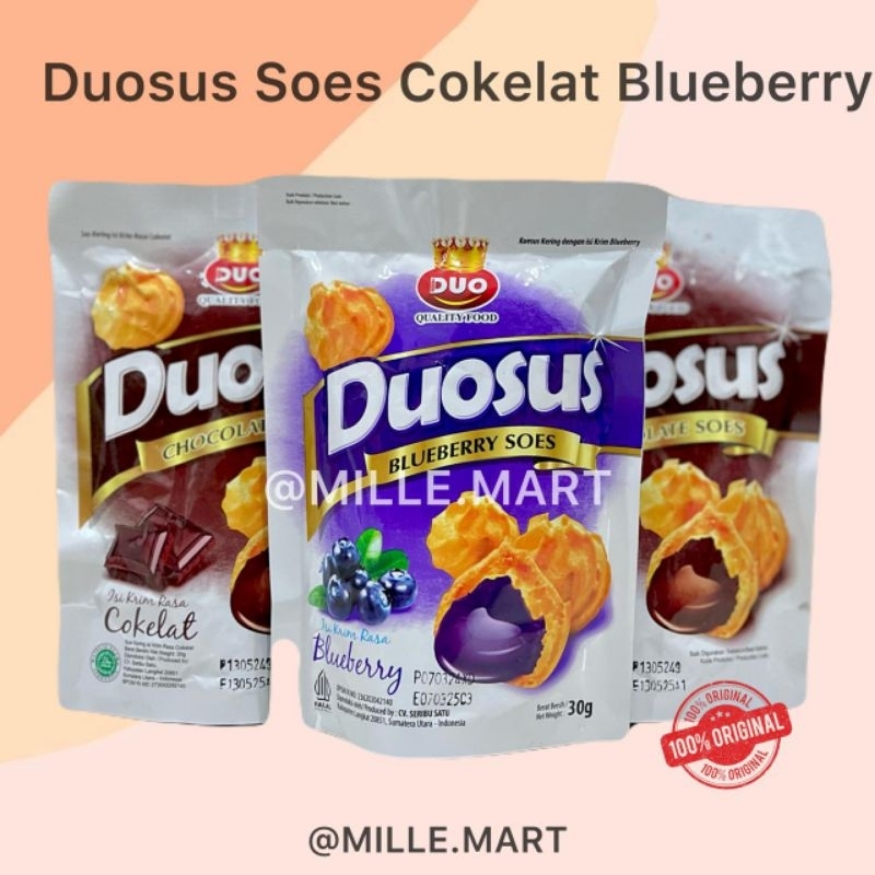 

[Per pcs] DUOSUS BLUEBERRY COKLAT COKELAT 35GR/ SOES BISKUIT ISI SUS