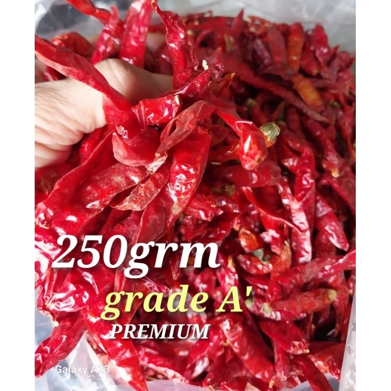 

250grm cabe rawit teja kering PREMIUM" kualitas super Merah