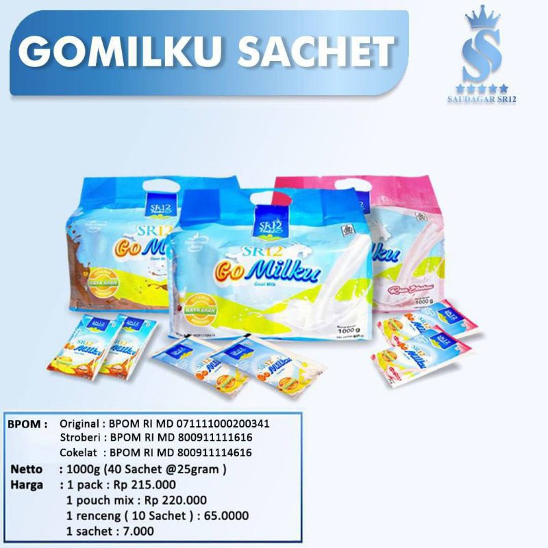 

Gomilku original coklat stroberi isi 10 sachet