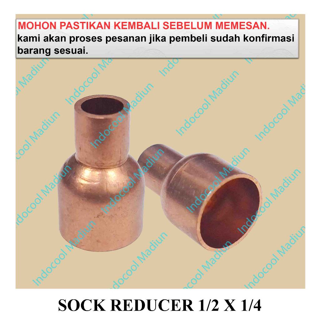 S1214 SOCK REDUCER AC TEMBAGA / SOCK PIPA TEMBAGA / SOCK REDUCER 1/2 X 1/4