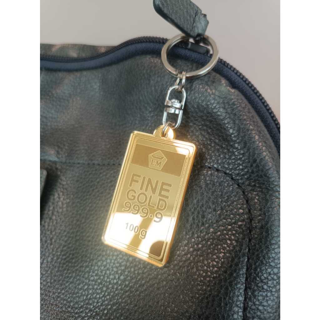 GANTUNGAN KUNCI AKRILIK IMITASI FINE GOLD EMAS ANEKA TAMBANG ANTAM 100gram