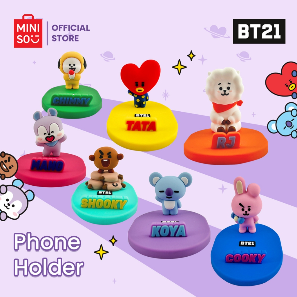 Miniso x BT21 Collection Phone Holder ipad Phone Holder Stand Tablet Stand Holder Lipat Fortabel