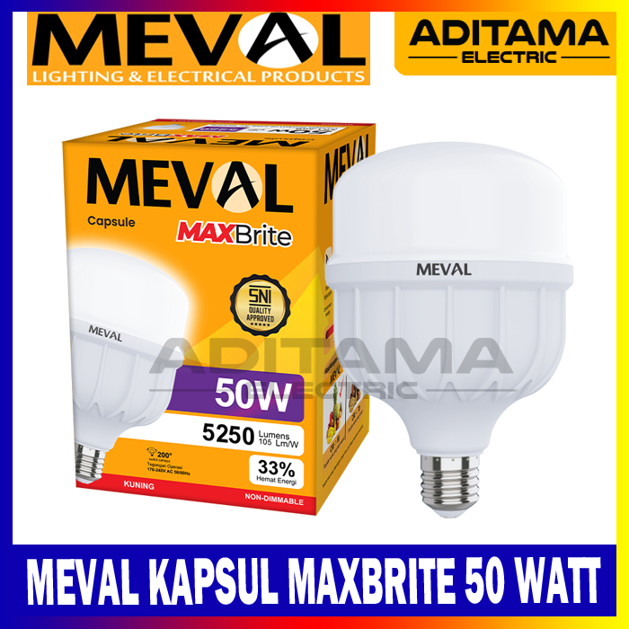 MEVAL LED KAPSUL ECO 50W WHITE/ LAMPU LED MEVAL KAPSUL ECO 50 WATT