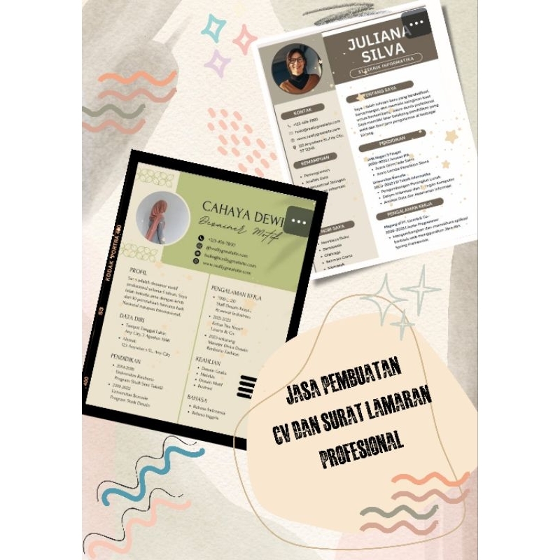 Jasa Desain/Pembuatan CV dan Surat Lamaran Kerja Profesional