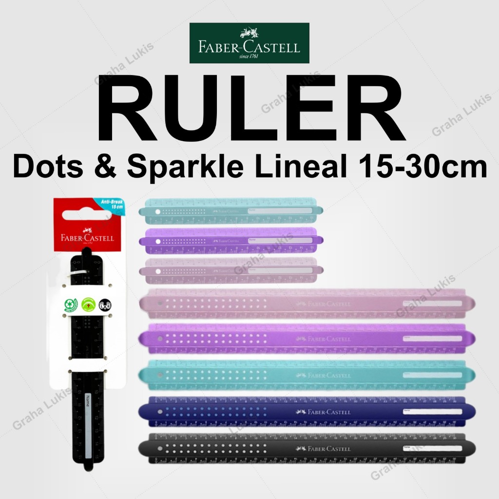 

Faber Castell Penggaris Sparkle Lineal / Dots Lineal Ruler