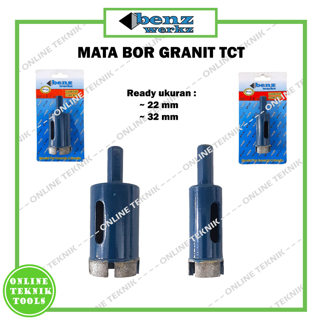 BENZ Mata Bor Granit 22mm 32mm Diamond Core Bits Mata Bor Granit Marmer Beton Batu Alam 22 mm 32 mm 