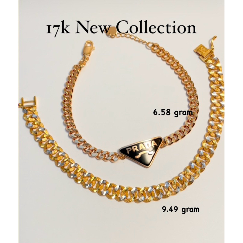 Gelang Emas Fashion terbaru kadar 17k