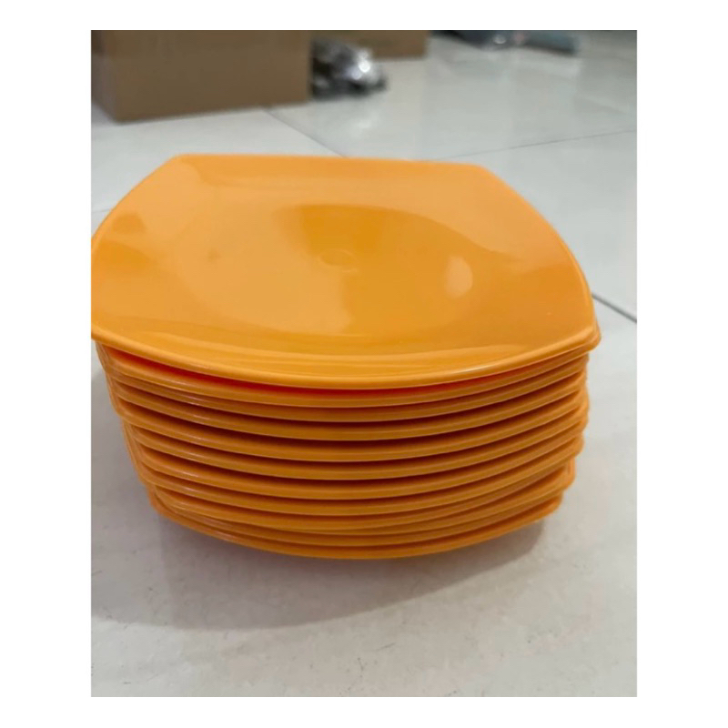 (1 lusin ) Piring Corel Kecil I-one / Piring Dessert / Piring Makan Plastik 12pcs