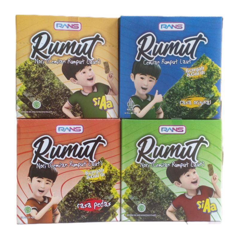 

Rumput Laut Rans Rumut Nori Crispy rasa Sapi / Pedas / Original / Ayam